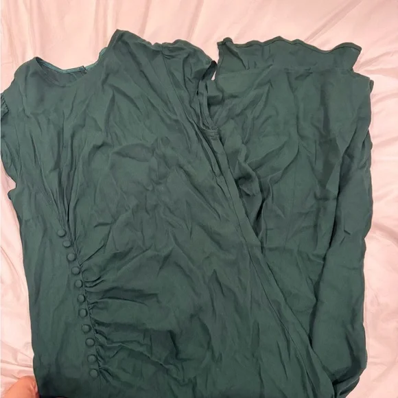 Reformation Emerald Green Frazier Dress 10 - Picture 7 of 8
